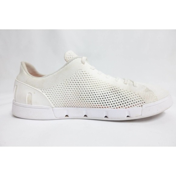 SWIMS Men Sneakers Breeze Tennis Knit White 21285-032 Washable 10.5US/9.5UK/43.5